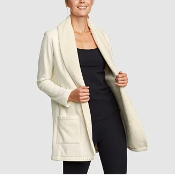 Eddie Bauer faux shearling cabin cardigan size 2X - Picture 1 of 9
